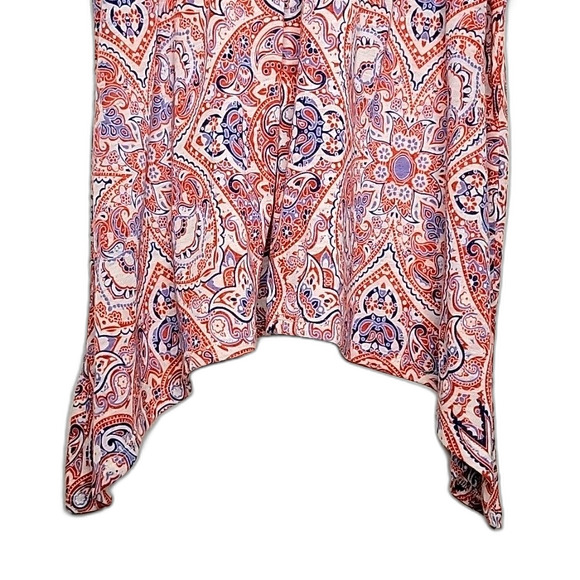 XHILARATION Colorful Racerback Keyhole Button Loose Fit Tank Top size M - Picture 9 of 14